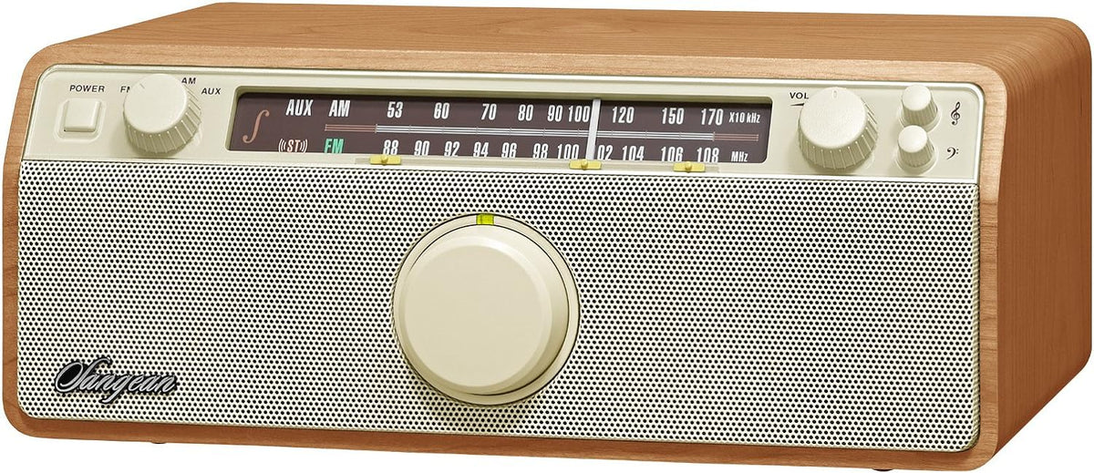 Sangean WR-12BT AM/FM/Bluetooth/AUX-In Stereo Analog Wooden Cabinet Radio (Dark Walnut)